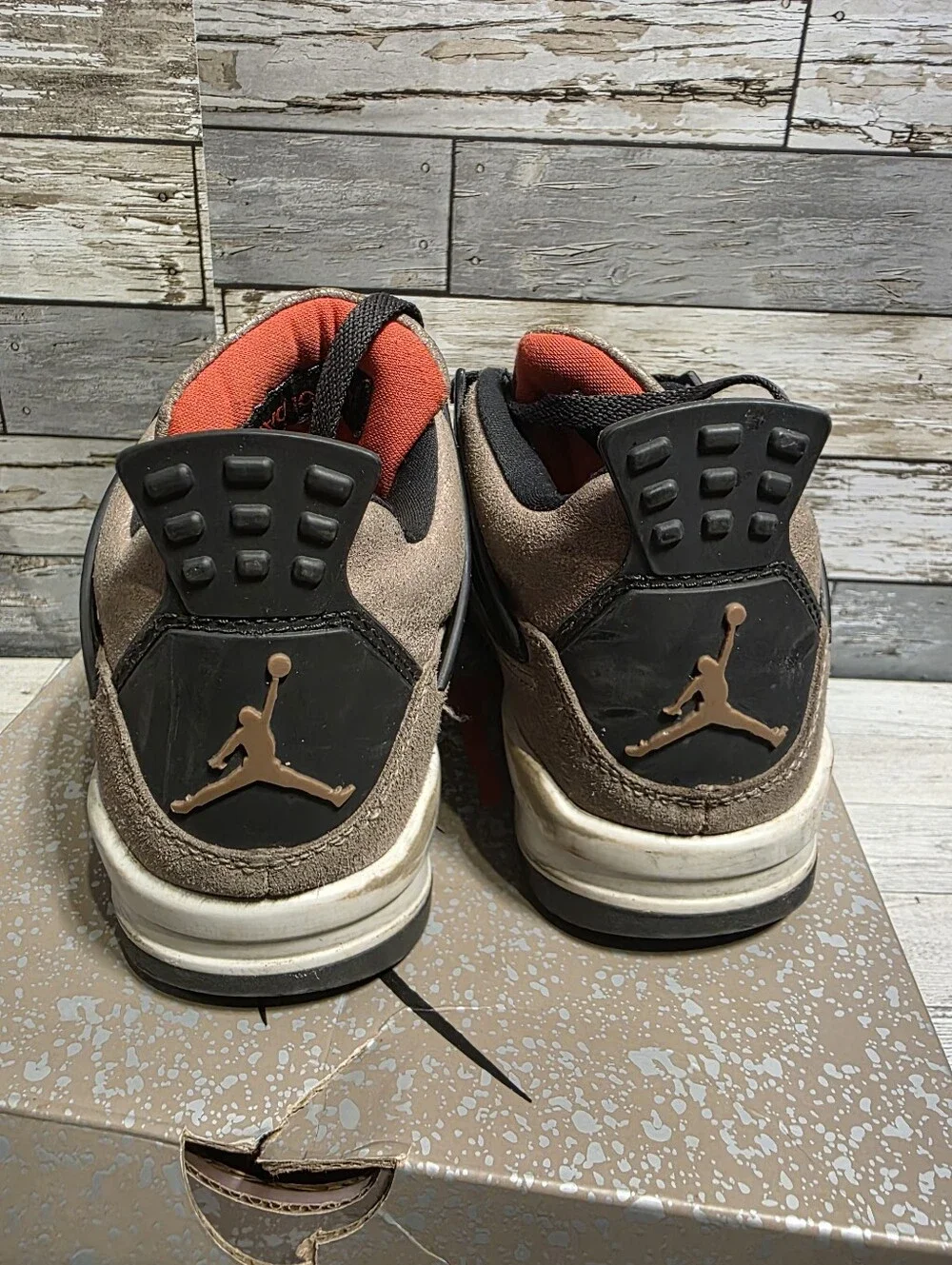 Jordan Kids Sneakers - Gray  with Black and Orange Accents